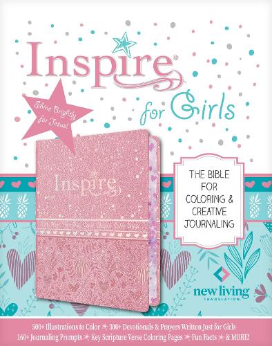 NLT Inspire Bible for Girls (LeatherLike, Pink)