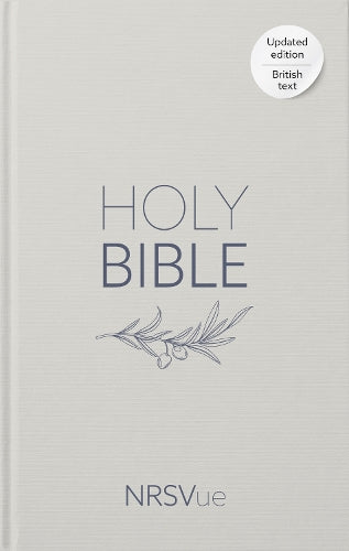 NRSVue Holy Bible, Pale Grey Hardback, Olive Illustration, Navy Ribbon Marker, British Text, NRSVue New Revised Standard Version Updated Edition, Hardback, Personal size