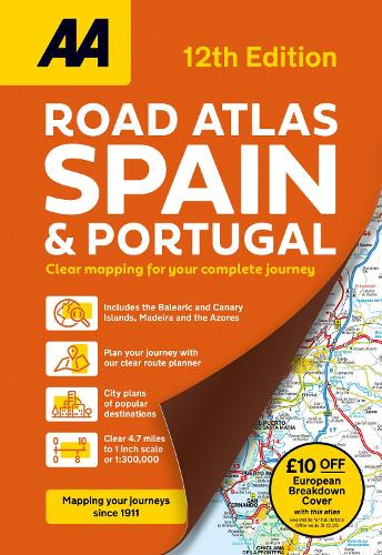 AA Road Atlas Spain & Portugal flexi bound (AA Road Atlas Spain) (AA European Road Atlas