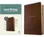 NLT Large Print Thinline Center-Column Reference Bible, Filament Enabled (Leatherlike, Brown Holy Cross, Red Letter)