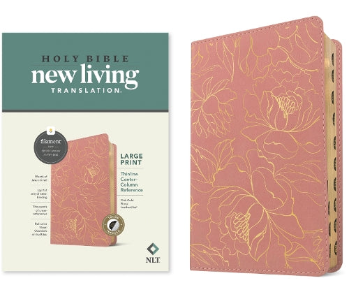 NLT Large Print Thinline Center-Column Reference Bible