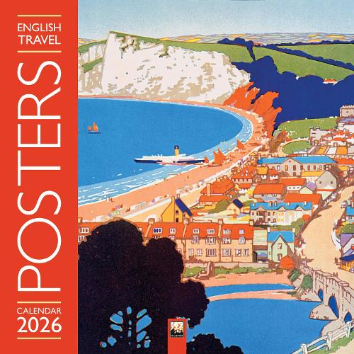 English Travel Posters Wall Calendar 2026 (Art Calendar