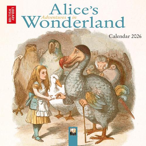 British Library: Alice's Adventures in Wonderland Mini Wall Calendar 2026 (Art Calendar