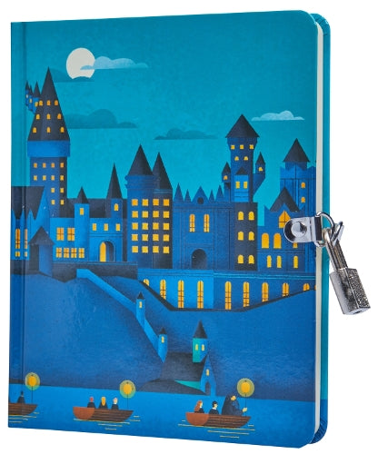Harry Potter: Hogwarts Castle at Night Lock and Key Diary
