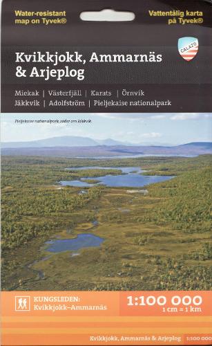 Kvikkjokk, Ammarnäs & Arjeplog (Mountain map 1:100 000