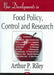 New Developments in Food Policy, Control & Research