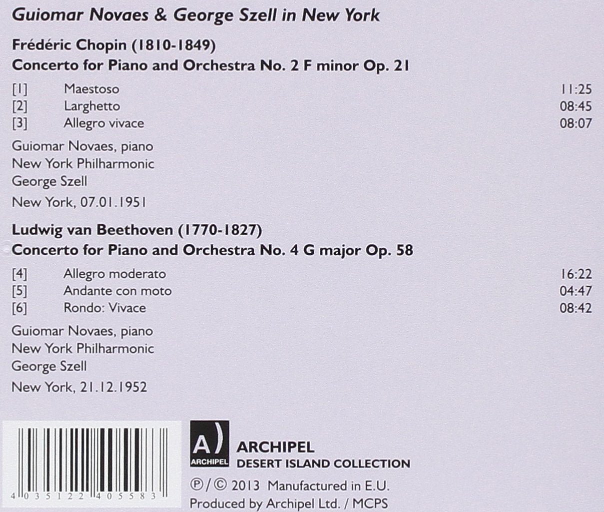 Guiomar Noaves & George Szell In New York