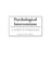 Psychological Interventions