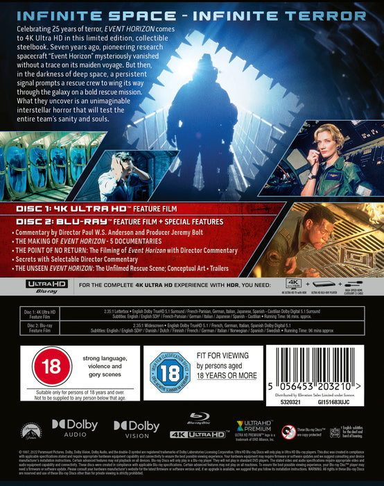 Event Horizon Limited Edition 4K UHD Steelbook
