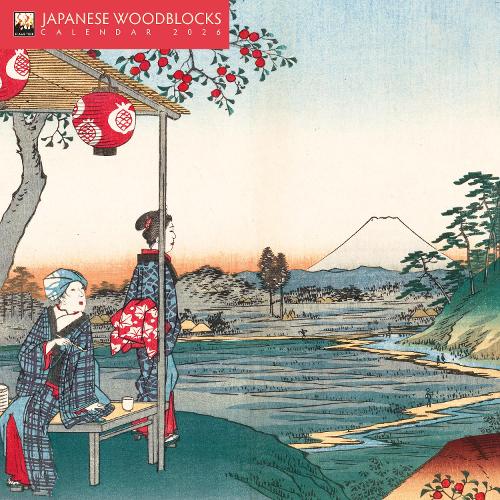Japanese Woodblocks Mini Wall Calendar 2026 (Art Calendar