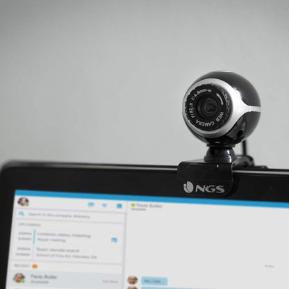 NGS XPRESSCAM300 - Webcam for PC with Built-In Microphone, VGA Resolution, USB 2.0 Connection and Plug&Play