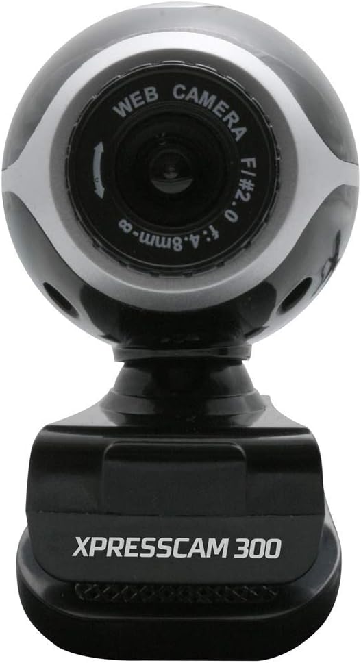 NGS XPRESSCAM300 - Webcam for PC with Built-In Microphone, VGA Resolution, USB 2.0 Connection and Plug&Play