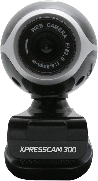 NGS XPRESSCAM300 - Webcam for PC with Built-In Microphone, VGA Resolution, USB 2.0 Connection and Plug&Play