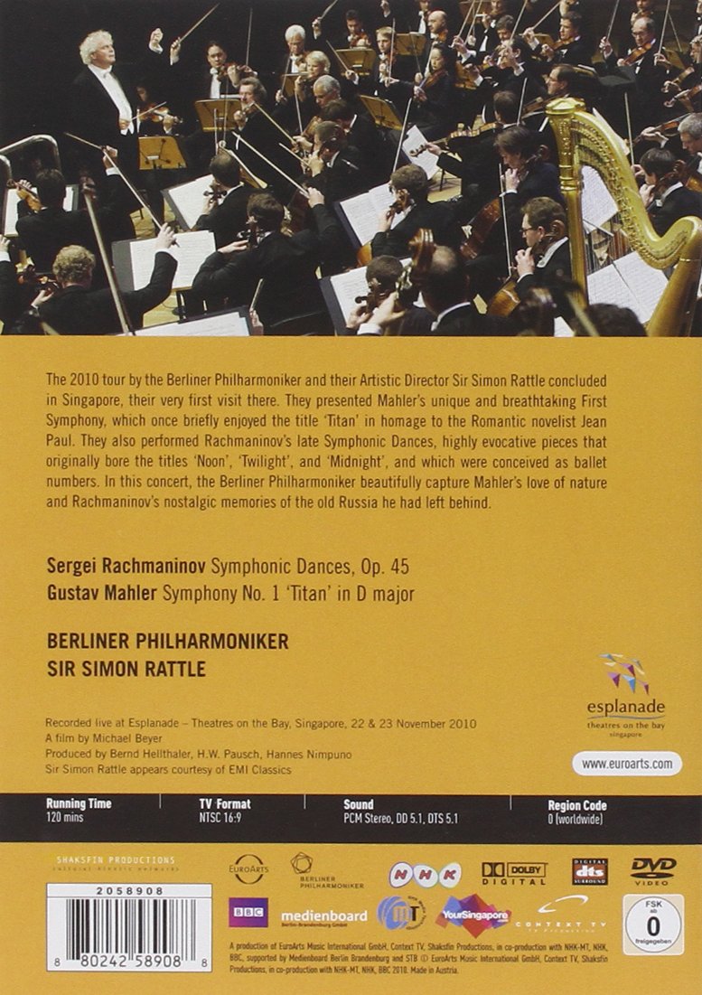Rachmaninov/ Mahler: Berliner Philharmoniker Recording Singapore) (Sir Simon Rattle, The Berliner Philharmoniker) (Euroarts: 2058908)