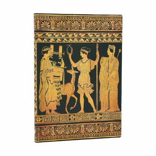 Gathering of Deities (Ancient Greek Pottery) Midi Unlined Softcover Flexi Journal (Elastic Band Closure