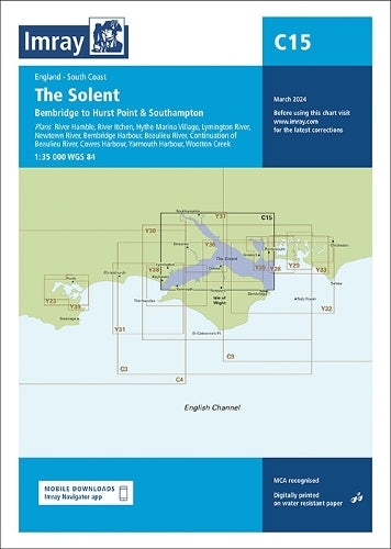 Imray Chart C15 The Solent: Bembridge to Hurst Point and Southampton (C Charts