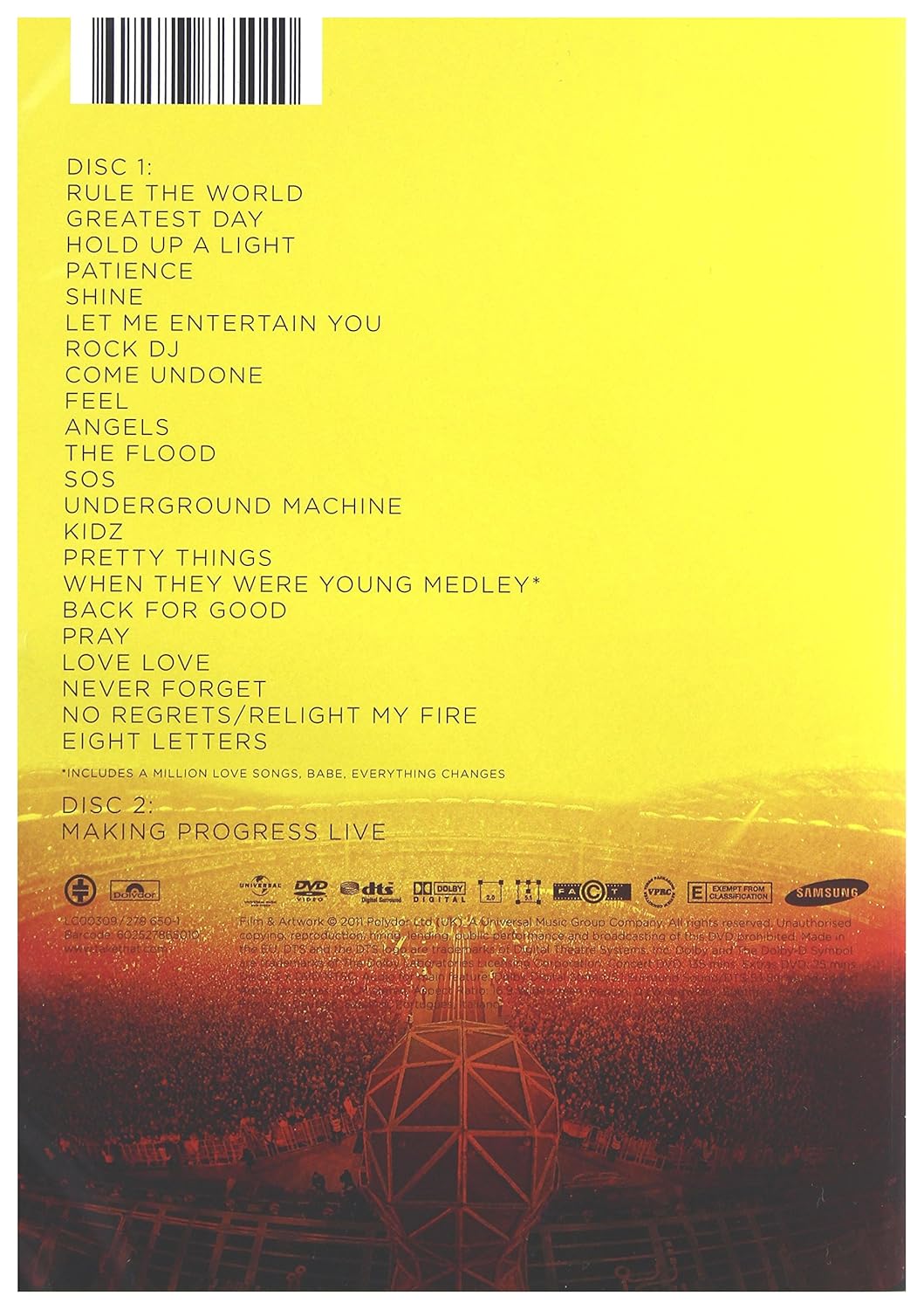 Take That - Progress Live (2 Dvd
