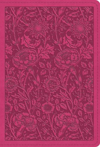 ESV Large Print Compact Bible, Red Letter (TruTone, Berry, Floral Design