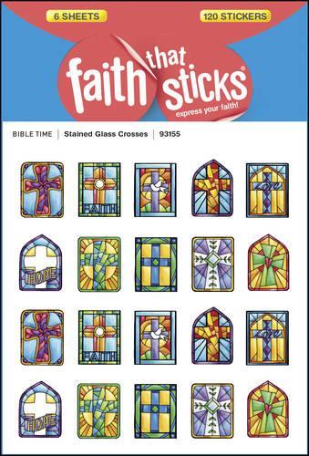 Stained Glass Crosses - Faith That Sticks Stickers