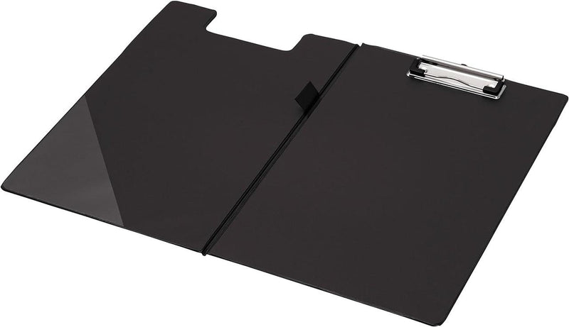Q-Connect Foolscap/A4 PVC Fold Over Clipboard - Black