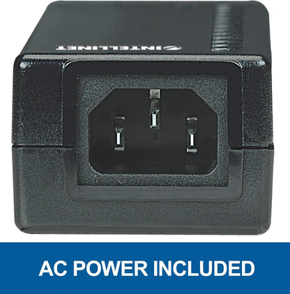 Intellinet Power over Ethernet (PoE) Injector, 1 Port, 48 V DC, IEEE 802.3af Compliant (UK Power Cord