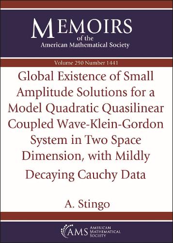 Global Existence of Small Amplitude Solutions for a Model Quadratic Quasilinear Coupled Wave-Klein-Gordon System in Two Space Dimension, with Mildly Decaying Cauchy Data