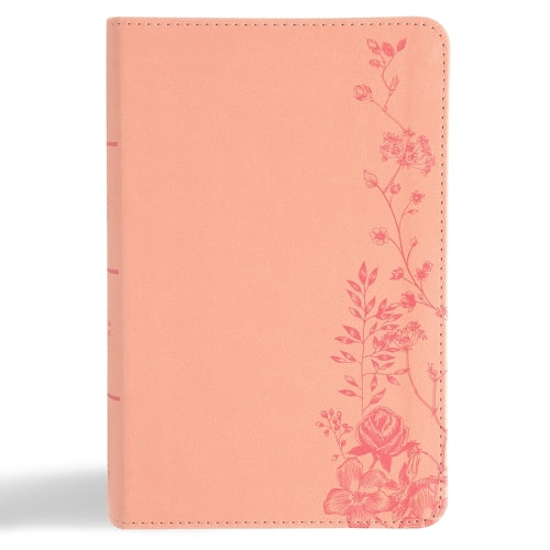 CSB Single-Column Compact Bible, Digital Study Edition, Blush Floral Leathertouch