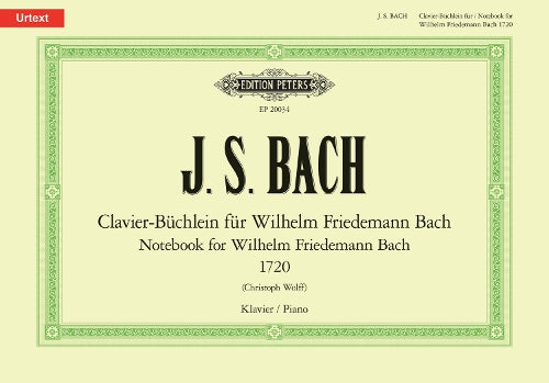 W.F. Bach: Notebook for Wilhelm Friedemann Bach (Piano Solo) (EP20034