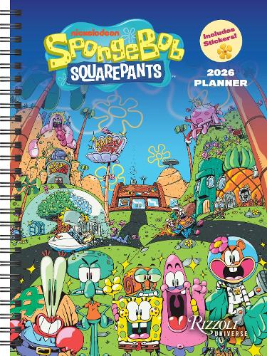 SpongeBob SquarePants 12-Month 2026 Planner Calendar (Includes Stickers