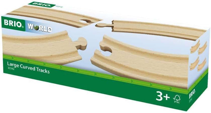 BRIO World Curved Switches Wooden Train Track for Kids Age 3 Years Up - Compatible with all Railway Sets & Accessories