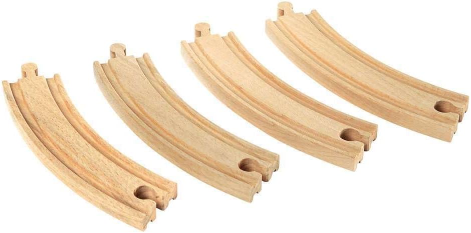 BRIO World Curved Switches Wooden Train Track for Kids Age 3 Years Up - Compatible with all Railway Sets & Accessories
