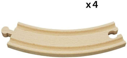BRIO World Curved Switches Wooden Train Track for Kids Age 3 Years Up - Compatible with all Railway Sets & Accessories