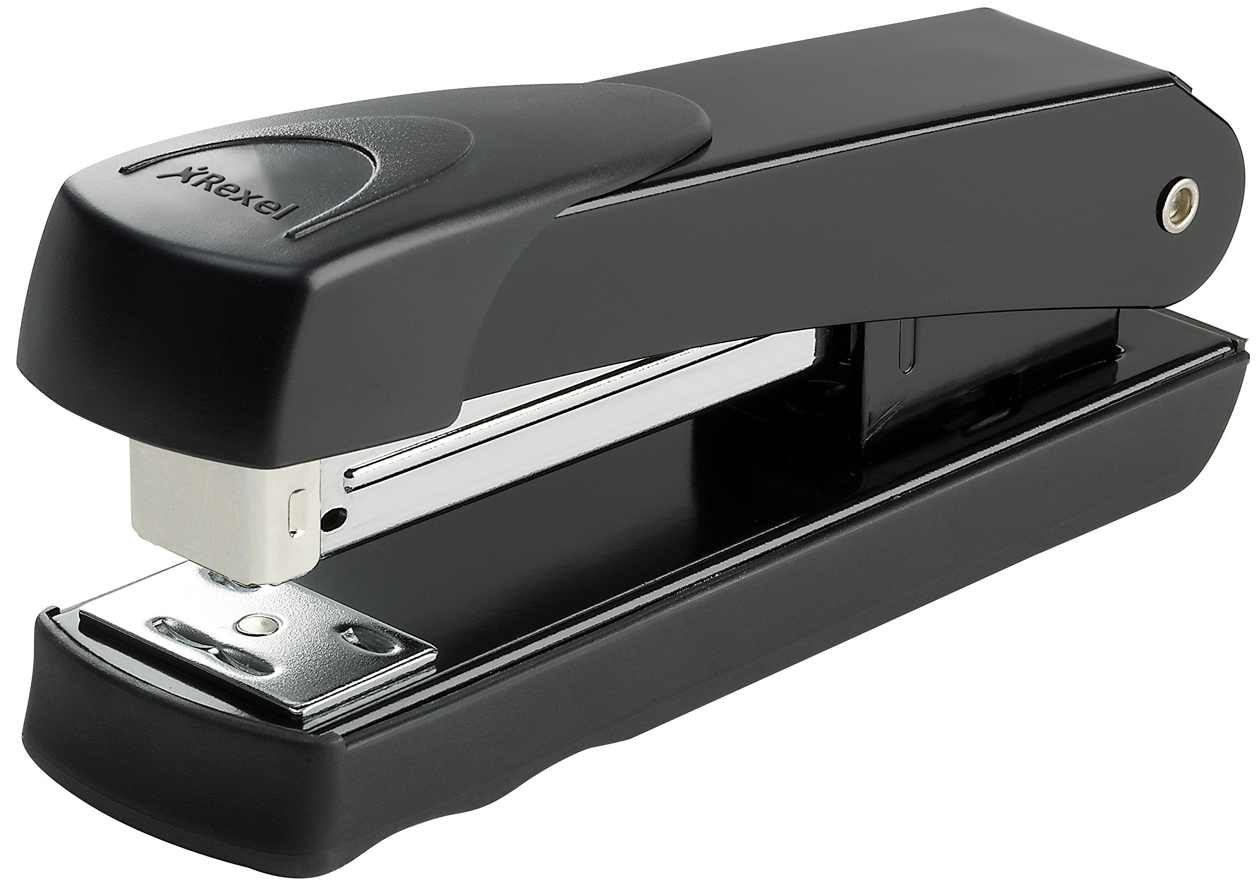 Rexel Meteor Half Strip Stapler, 20 Sheet Capacity, Uses 24/6 and 26/6 Staples, Metal Body, Black, 2100019