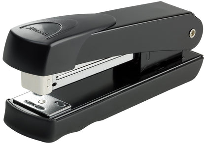 Rexel Meteor Half Strip Stapler, 20 Sheet Capacity, Uses 24/6 and 26/6 Staples, Metal Body, Black, 2100019