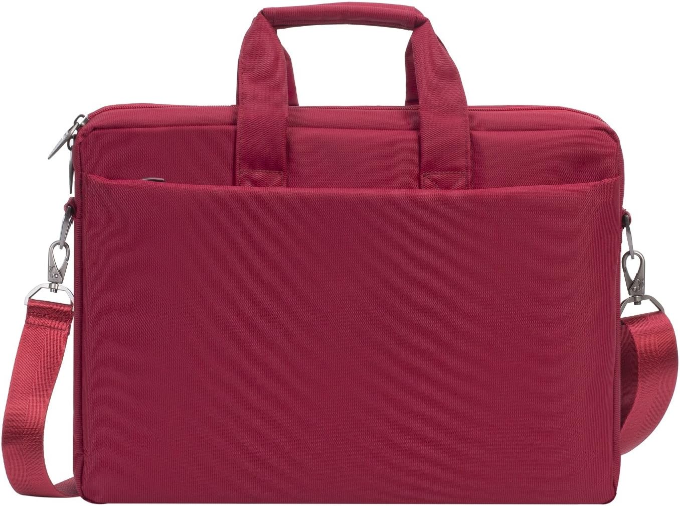 Rivacase Notebooktasche für Laptops bis 15.6 Zoll - leichte Schultertasche mit Zusatzfächern - gepolsterte Tragegriffe, abnehmbarer, verstellbarer Schultergurt mit rutschfestem Schulterpolster / 8630 Red 15.6"