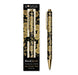 Uematsu Hobi: Black & Gold Chrysanthemums Boxed Decorative Ballpoint Pen