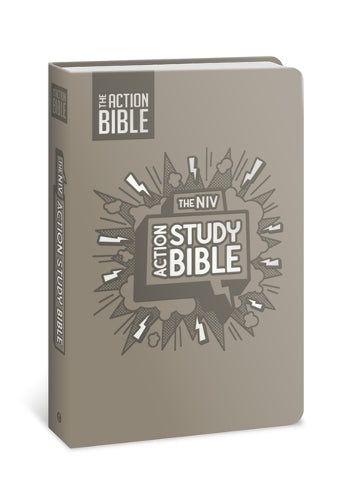 NIV Action Study Bible, Leathersoft, Gray, Full Color