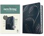 NLT Personal Size Giant Print Bible, Filament Enabled (LeatherLike, Navy Vines, Indexed, Red Letter)