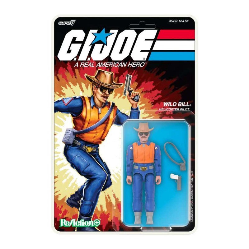 Super7 G.I. Joe Reaction+ Wave 03 (Cartoon) - Wild Bill (Cartoon) Action Figure