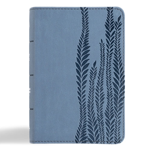 CSB Large Print Compact Reference Bible, Digital Study Edition, Slate Leathertouch