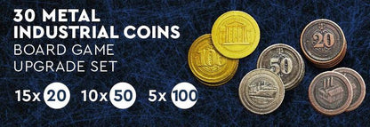Board Game Upgrade: Metal Coin Board Game Upgrade Set (30 High Value Industrial Coins)
