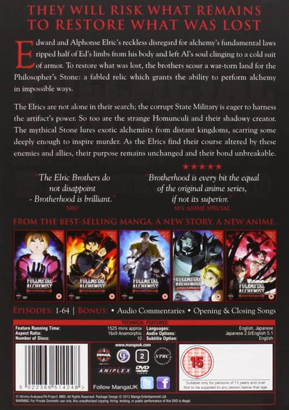 Fullmetal Alchemist Brotherhood Complete Series Collection (Episodes 1-64)