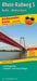 Rhine Cycle Path 5, Cologne - Rotterdam, cycle tour map 1:50,000