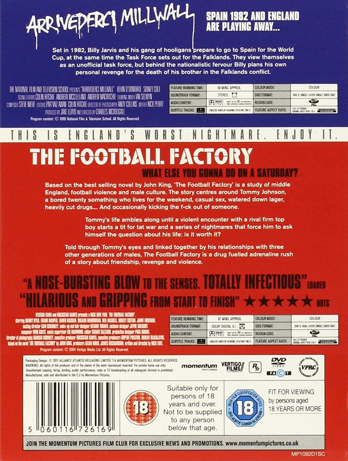 The Football Factory / Arrivederci Millwall