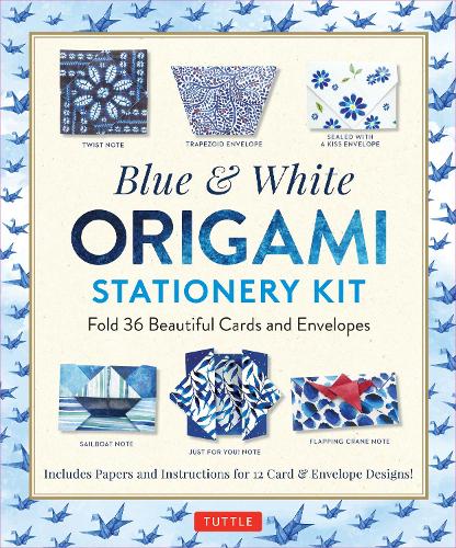 Blue & White Origami Stationery Kit