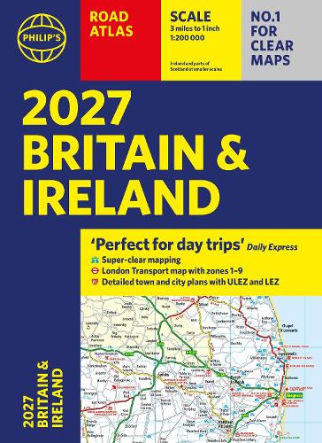 Philip’s 2027 Road Atlas Britain & Ireland Paperback A4