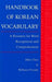 Handbook of Korean Vocabulary