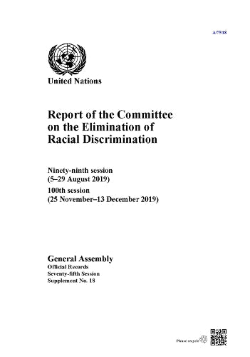 Report of the Committee on the Elimination of Racial Discrimination