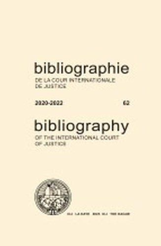 Bibliography of the International Court of Justice 2017-2019