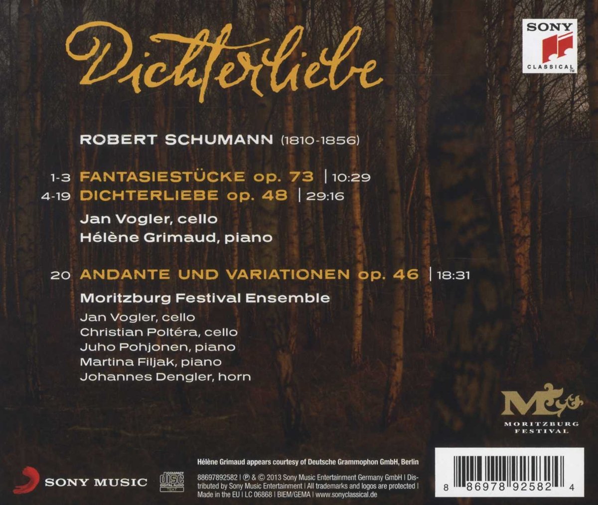 Schumann: Fantasiestücke, Dichterliebe, Andante und Variationen
